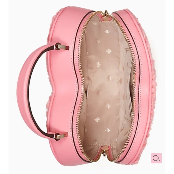Kate Spade Love Shack Heart Purse In Pomegranate NWT Crossbody Saffiano Leather - Picture 3 of 9